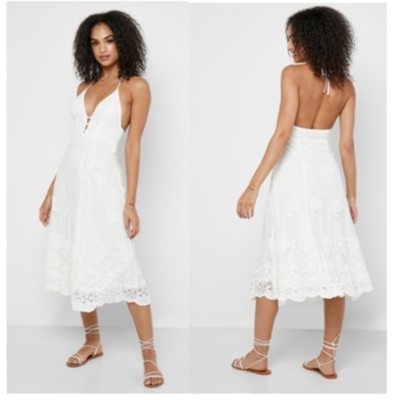 FOREVER 21 - Lace Plunge Dress (S) - Picture 1 of 6